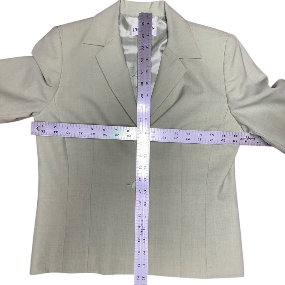 VTG Pendleton Women’s 100% Virgin Wool Green Blazer Jacket ~ Like New ~ Sz 4 - Picture 8 of 9